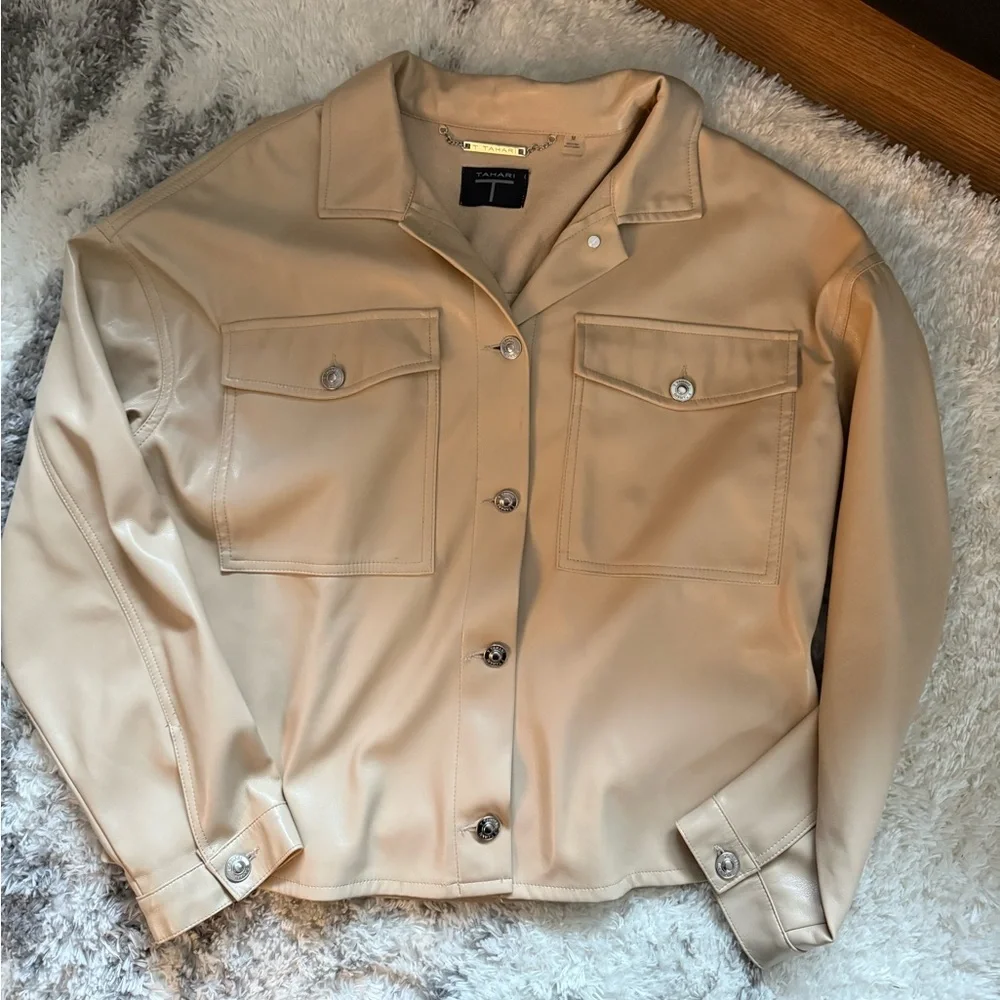 Tahari faux leather jacket - Picture 3 of 3